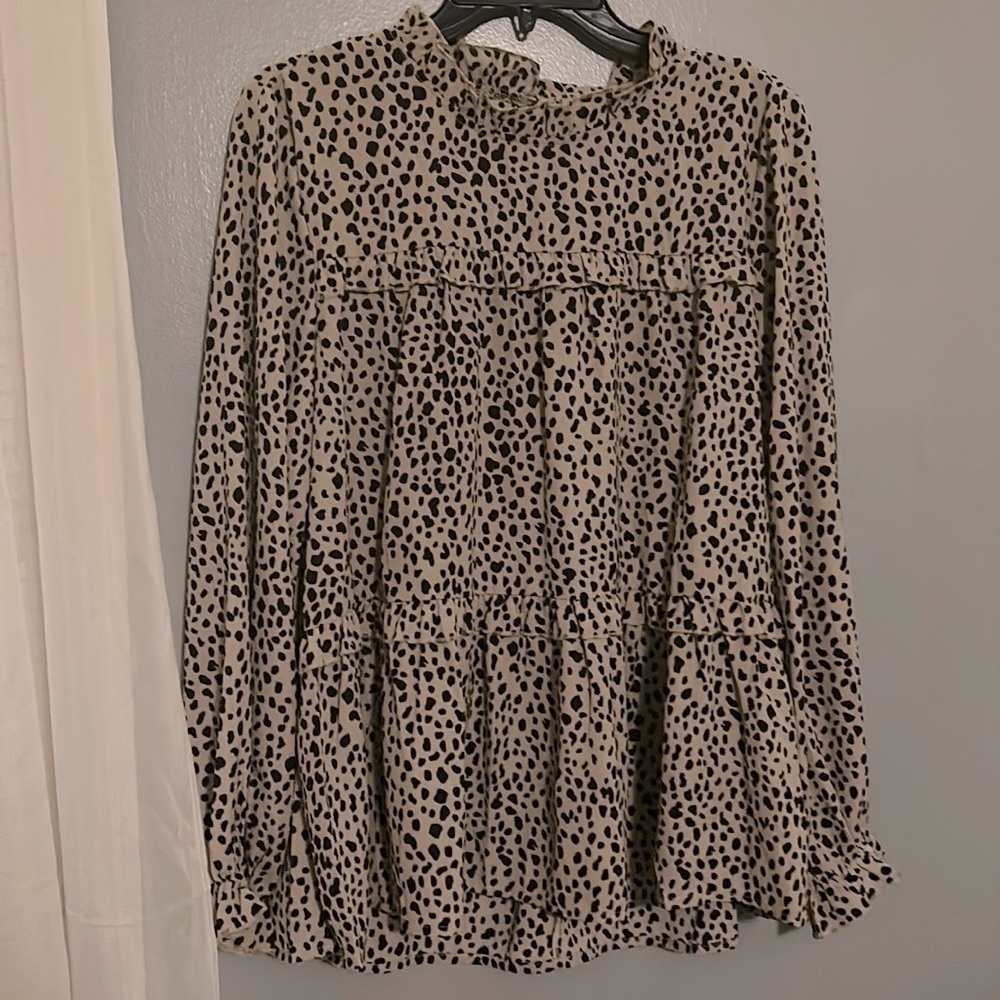 Shein Dalmation Print Blouse